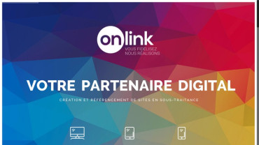 Page d'accueil du site : Onlink