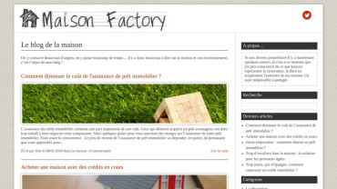 Page d'accueil du site : Maison Factory