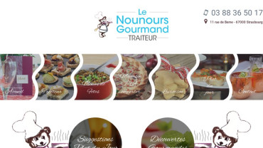 Page d'accueil du site : Le Nounours Gourmand