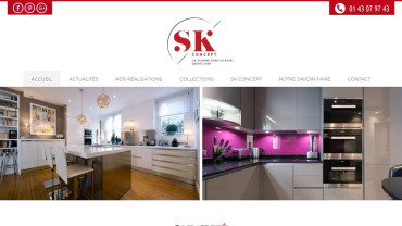 Page d'accueil du site : La cuisine dans le bain