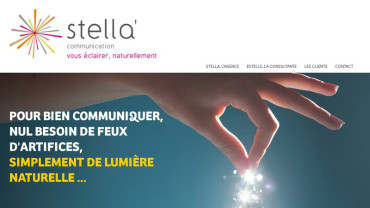 Page d'accueil du site : Stella Communication