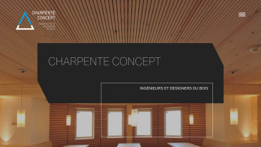 Page d'accueil du site : Charpente concept