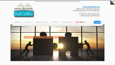 Page d'accueil du site : Services linguistiques SaCaMo