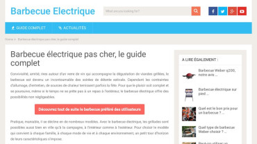 Page d'accueil du site : Guide d'achat de barbecue électrique