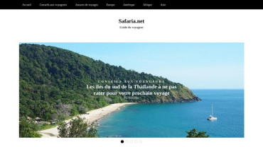 Page d'accueil du site : Safaria