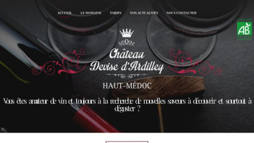Page d'accueil du site : Château Devise d'Ardilley
