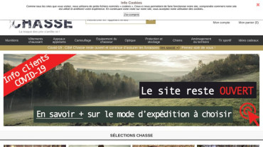 Page d'accueil du site : Côté Chasse