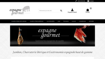Page d'accueil du site : Espagne Gourmet