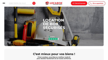 Page d'accueil du site : Locabox