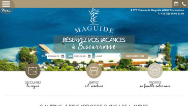 Page d'accueil du site : Maguide