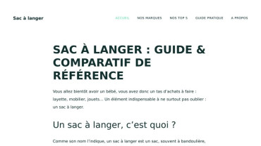 Page d'accueil du site : Sac-a-langer.net