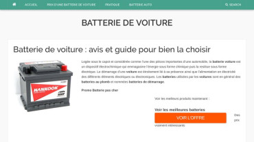 Page d'accueil du site : Guide pratique de batterie de voiture