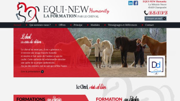 Page d'accueil du site : Equi-New Humanity