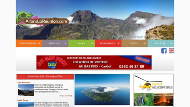 Page d'accueil du site : Allons La Réunion