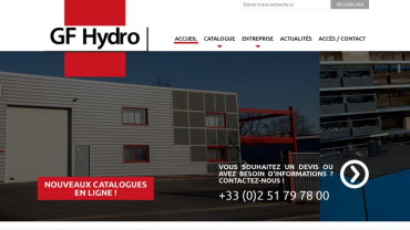 Page d'accueil du site : GF Hydro