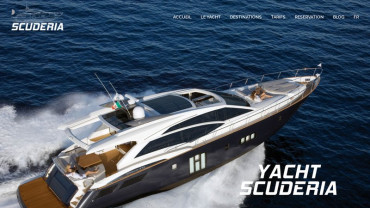 Page d'accueil du site : Yacht Scuderia