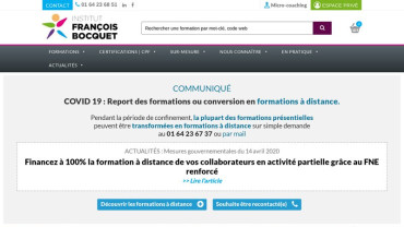 Page d'accueil du site : Institut François Bocquet