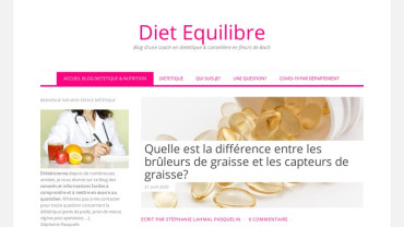 Page d'accueil du site : Diet Equilibre