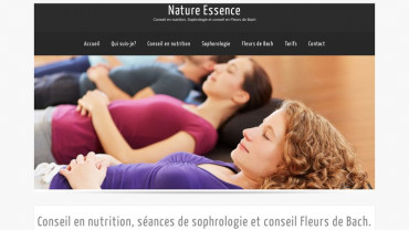 Page d'accueil du site : Nature Essence