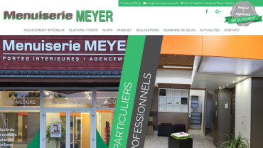 Page d'accueil du site : Menuiserie Meyer