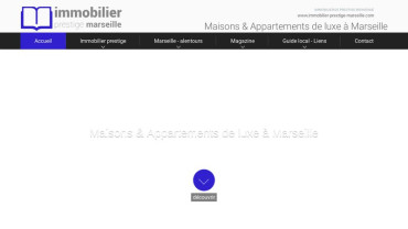 Page d'accueil du site : Immobilier Prestige Marseille