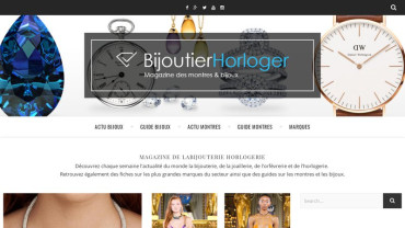 Page d'accueil du site : Bijoutier Horloger
