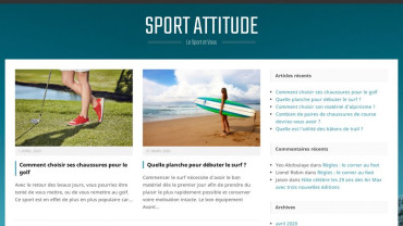 Page d'accueil du site : Sport attitude
