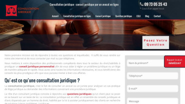 Page d'accueil du site : Consultation Juridique