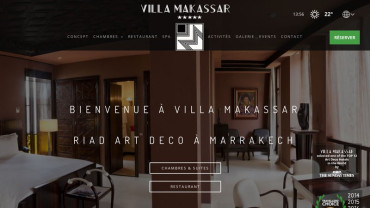 Page d'accueil du site : Villa Makassar