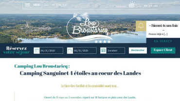 Page d'accueil du site : Lou Broustaricq