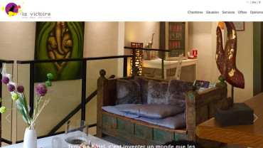 Page d'accueil du site : Hôtel la Victoire 