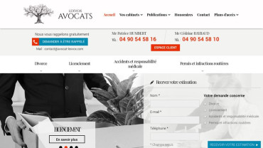 Page d'accueil du site : Lexvox Avocats