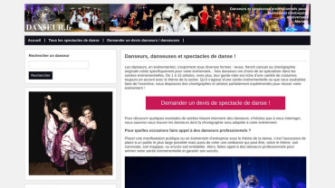 Page d'accueil du site : Danseur.fr