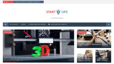 Page d'accueil du site : Startupz