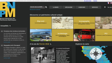 Page d'accueil du site : Patrimoines Martinique