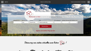 Page d'accueil du site : Cosi Immobilier