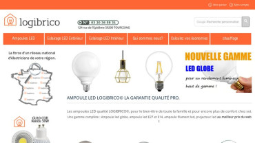Page d'accueil du site : Logibrico