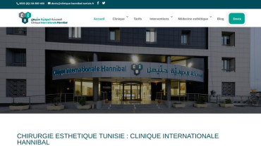 Page d'accueil du site : Clinique Hannibal