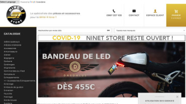 Page d'accueil du site : Ninet store