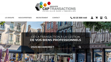 Page d'accueil du site : Cap Transactions