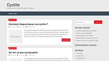 Page d'accueil du site : Cystite