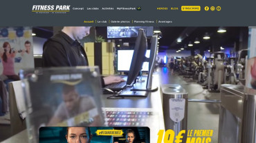 Page d'accueil du site : Fitness Park Bercy 2