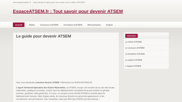 Page d'accueil du site : Espace ATSEM
