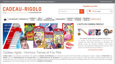 Page d'accueil du site : Cadeau rigolo