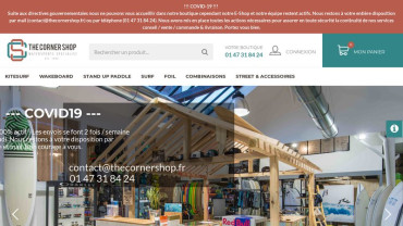 Page d'accueil du site : The Corner Shop