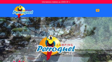 Page d'accueil du site : Camping Perroquet