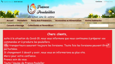 Page d'accueil du site : France Poulailler 