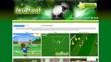 Page d'accueil du site : Jeux2ballon
