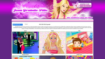 Page d'accueil du site : Jeux2girl
