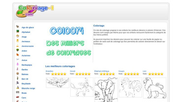 Page d'accueil du site : Coloriage 1